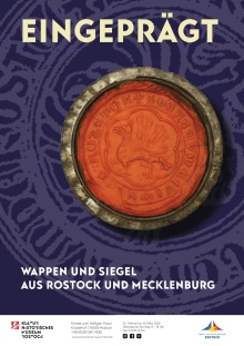 Plakat "Eingeprägt. Wappen und Siegel aus Rostock und Mecklenburg"