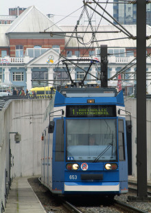 Straßenbahn Aufahrt Hauptbahnhof