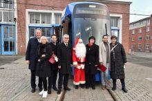 Inbetriebnahme der ersten TINA-Straßenbahn am 12. Dezember 2025.