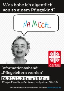 Informationsabend für „Pflegekinder“-Interessierte am 21. November 2023. Informationsabend für „Pflegekinder“-Interessierte am 21. November 2023.