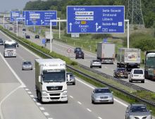 Autobahn A19/A20 südlich von Rostock