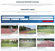 Screenshot einer Suche- und Übersichtsseite Screenshot einer Suche- und Übersichtsseite