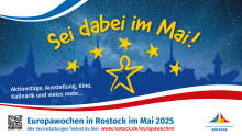 Grafik zu den Europawochen im Mai 2025 in Rostock