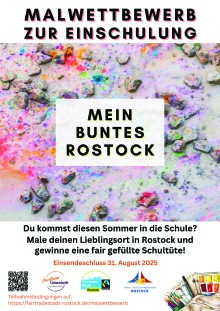 Plakat zum Malwettbewerb „Mein buntes Rostock“ Plakat zum Malwettbewerb „Mein buntes Rostock“