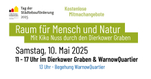 Ankündigung "Tag der Städtebauförderung 2025 - Raum für Mensch und Natur" Ankündigung "Tag der Städtebauförderung 2025 - Raum für Mensch und Natur"