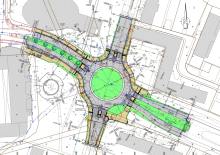 Plan zum Umbau der Kreuzung Goerdelerstraße / Ulrich-von-Hutten-Straße