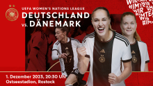 Fußball-Länderspiel Deutschland gegen Dänemark am 1. Dezember 2023 im Ostseestadion.