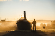 Schifffahrtsmuseum Schlepper Saturn auf dem Freigelände