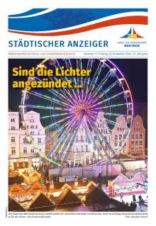 Titelseite der Ausgabe 11/2024 des Städtischen Anzeigers vom 29. November 2024