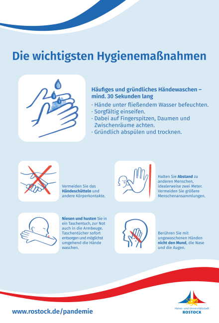 Poster "Die wichtigsten Hygienemaßnahmen"