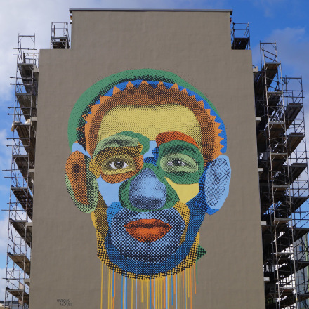 Various & Gould: Face Time, 2015, mural, Berlin