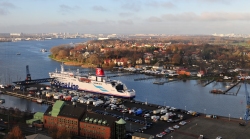 Luftbild Rostock Stadthafen