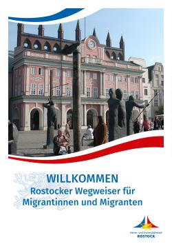 Titelbild Broschüre "Rostocker Wegweiser für Migrantinnen und Migranten"