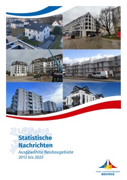 Titel der Broschüre „Statistische Nachrichten: Ausgewählte Neubaugebiete 2013 bis 2022“