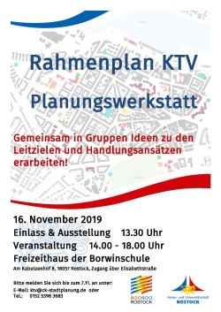 Plakat zur Planungswerkstatt KTV am 16. November 2019
