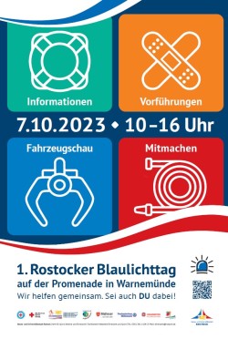 Plakat 1. Rostocker Blaulichttag