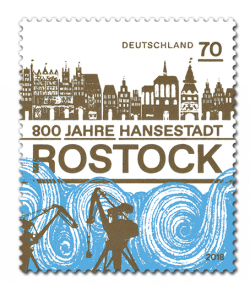 Rostock-Briefmarke hat 70-Cent-Wert