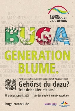 Plakat der BUGA Rostock 2025 GmbH - Generation Blume