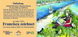 Einladung Buchvorstellung „Francisca zeichnet. Eine etwas andere Geschichte von Warnemünde“ im Kulturhistorischen Museum
