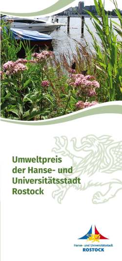 Titel Flyer "Umweltpreis der Hanse- und Universitätsstadt Rostock"