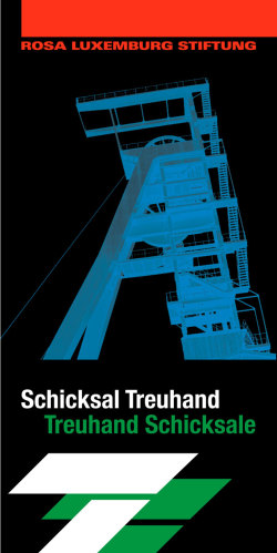 Folder zur Ausstellung "Schicksal Treuhand - Treuhand-Schicksale"