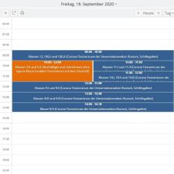 Test-Kalender für die Hundertwasser-Gesamtschule am Freitag, 18. September 2020