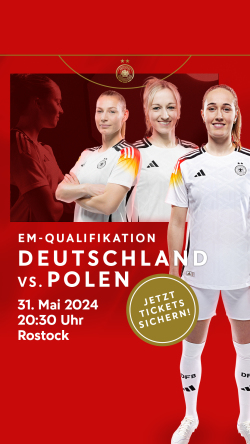 EM-Qualifikation Deutschland vs. Polen am 31. Mai 2024 ab 20.30 Uhr im Ostseestadion Rostock