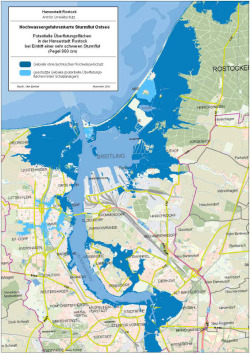 Darstellung hochwassergefährdeter Gebiete der Hansestadt