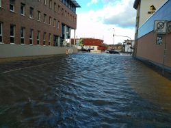 Hochwasser am 2. Januar 2019 in der Friedrichstraße