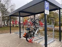 neue Fahrradabstellanlage Thierfelderstraße/ Kobertstraße