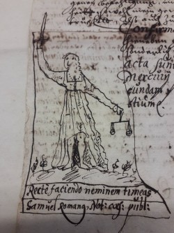 Zeichnung der römischen Göttin Justitia Zeichnung der römischen Göttin Justitia