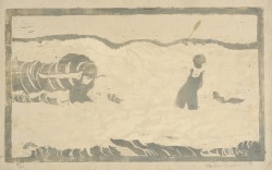 Walther Bötticher (1885–1916): Die Welle, 1910, Farbholzschnitt, 30,7 × 51,7 (37 × 56,5) cm, KHMR Inv.-Nr. K 412 G © Kulturhistorisches Museum 