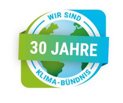 Klima-Bündnis Mitgliederlogo - Jubiläum 30 Jahre
