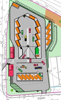 Erweiterung und Umbau des Recyclinghofes Südstadt (Lageplan)