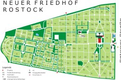 Lageplan Neuer Friedhof Rostock