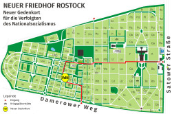 Lageplan - Neuer Gedenkort für die Verfolgten des Nationalsozialismus auf dem Neuen Friedhof