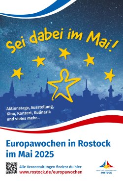 Plakat: Europawochen in Rostock 2025 Plakat: Europawochen in Rostock 2025