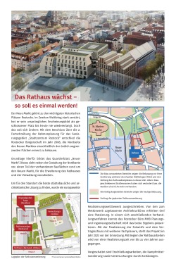 Plakat Das Rathaus wächst - so soll es einmal werden!