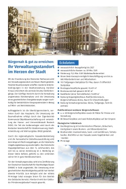 Plakat Eckdaten zum Rathauserweiterungsbau