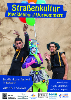 Plakat "Straßenkultur" in Rostock 2023