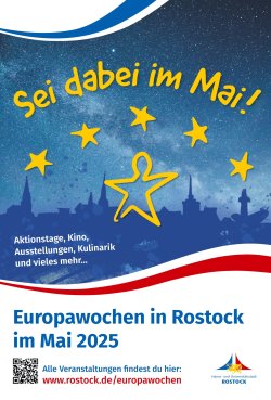 Plakat Europawochen in Rostock 2025