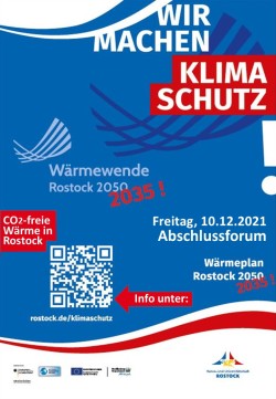 Plakat "Wärmeplan Rostock 2035" - Abschlussforum