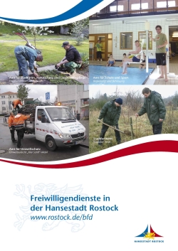 Plakat Freiwilligendienst in der Hansestadt Rostock