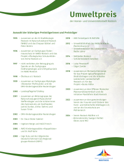 Umweltpreisträgerinnen und Umweltpreisträger 1995-2024