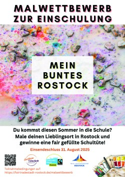 Plakat zum Malwettbewerb „Mein buntes Rostock“
