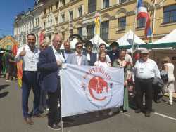 Teilnehmerinnen und Teilnehmer aus Rostock beim 39. Internationalen Hansetag in Pskow.