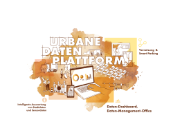 Smart City Kernprojekt Urbane Datenplattform