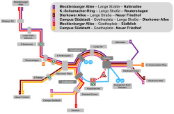 Plan Gleisbauarbeiten Rosa-Luxemburg-Straße
