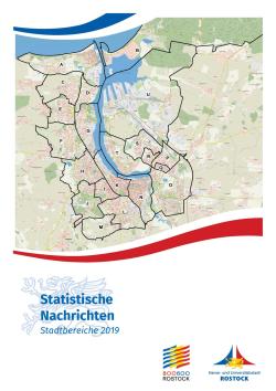 Titel der Broschüre "Statistische Nachrichten: Stadtbereiche 2019".