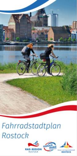 Titel Faltblatt "Fahrradstadtplan Rostock"